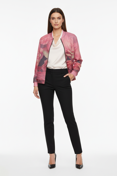 Rose Bomber Jacket - Classy Look