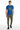 Royal blue tropical tee with olive joggers