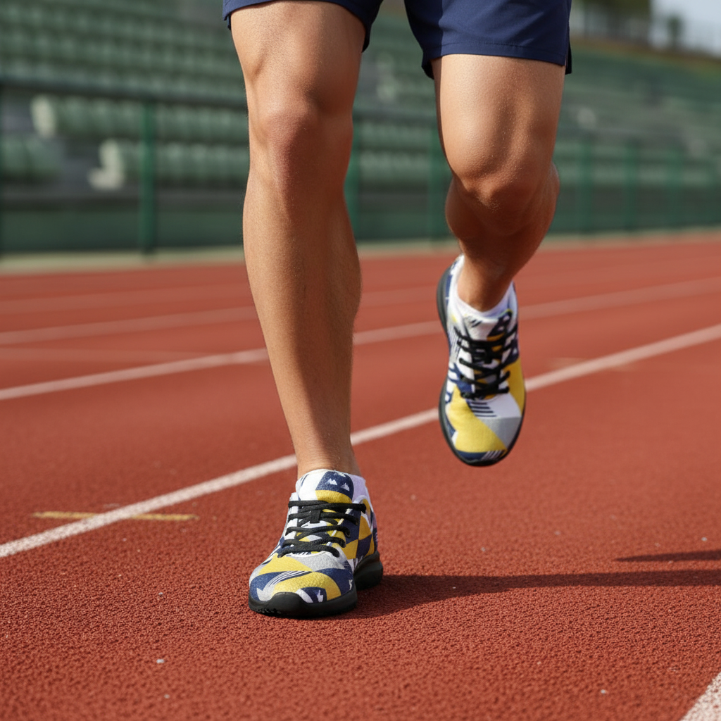 Running track close-up