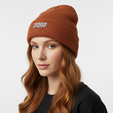 Rust Waffle Beanie Look 8
