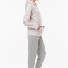 Side angle with gray joggers