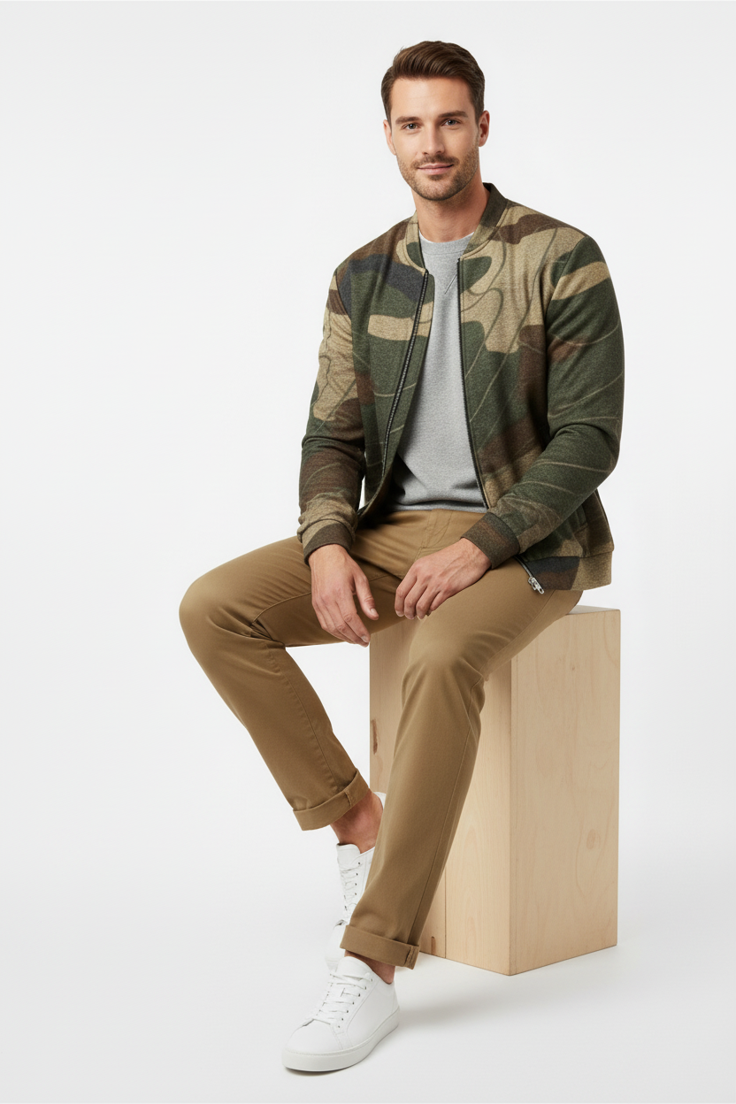 Sitting pose casual relaxed