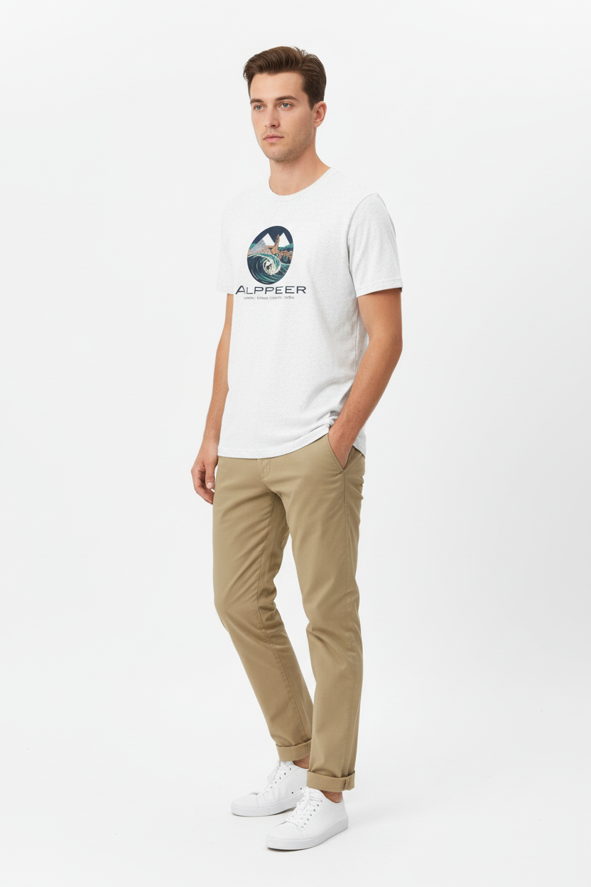 Solid White Chinos