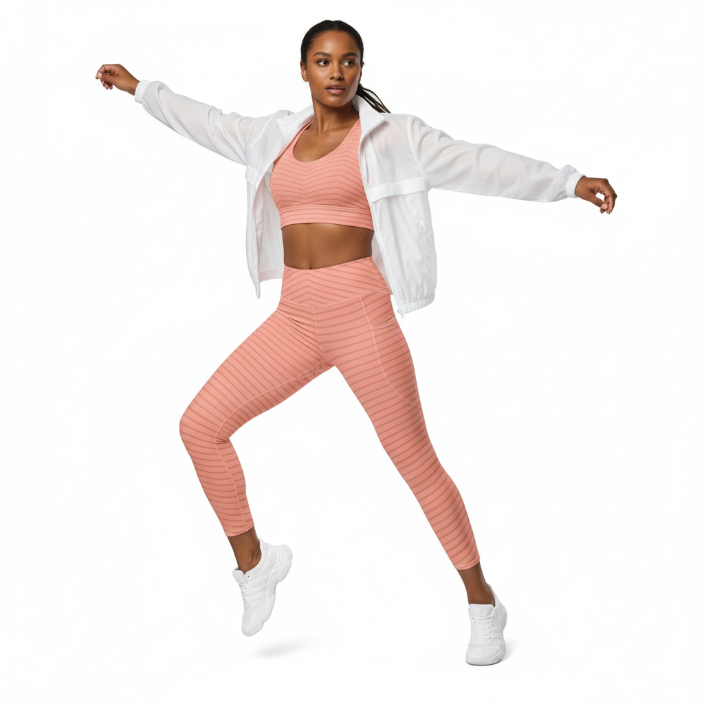 Sporty look with matching sports bra