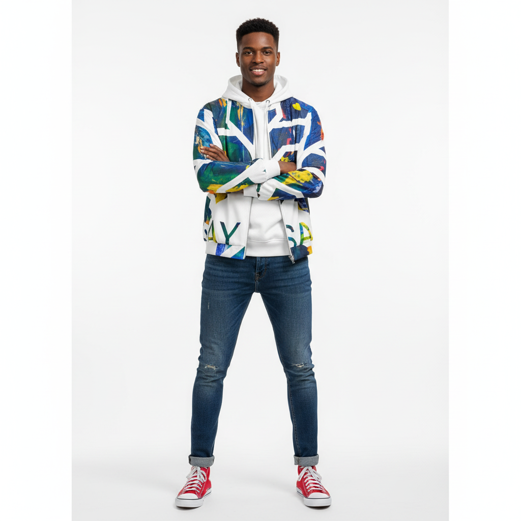 Stay Salty bomber over hoodie
