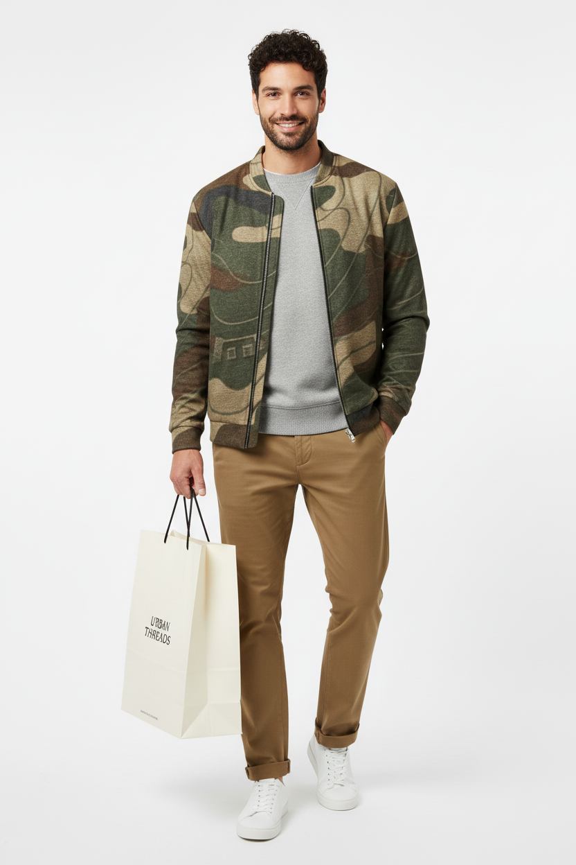 Store shopping look with bag