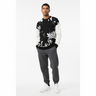 Street Art Graffiti Knit Sweater - South Asian male model with joggers