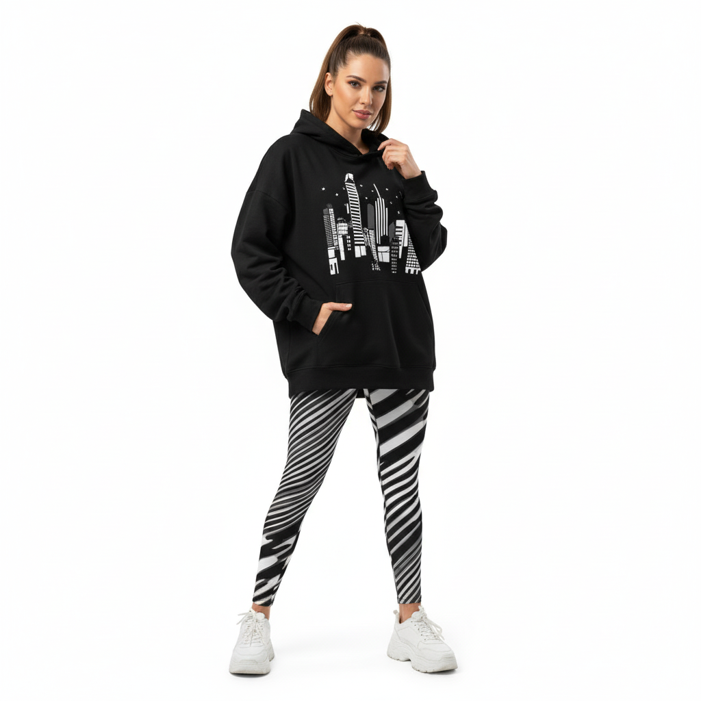 Streetwear hoodie look