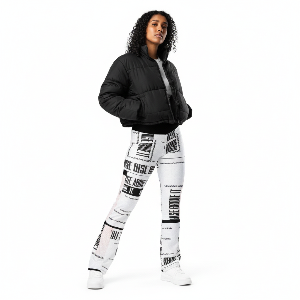 Streetwear look with puffer jacket