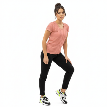 Stripes-on Athletic Tee with Joggers