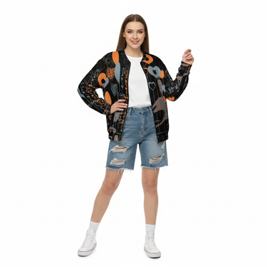 Styled with distressed denim shorts - Hand on hip