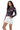 Styled with White Denim Shorts