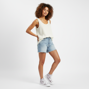 Summer casual white background