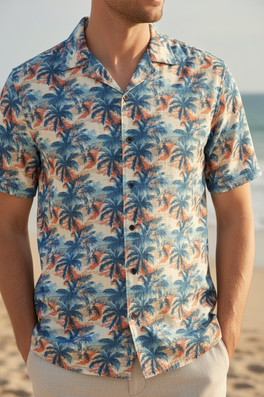 Sunset Palms Close-Up - Men's Torso