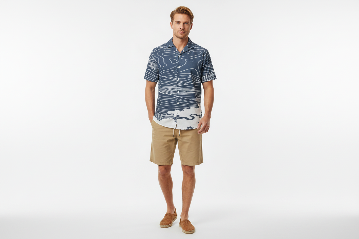 Tan Boardshorts Look
