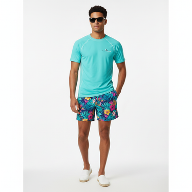 Tropical Print Trunks