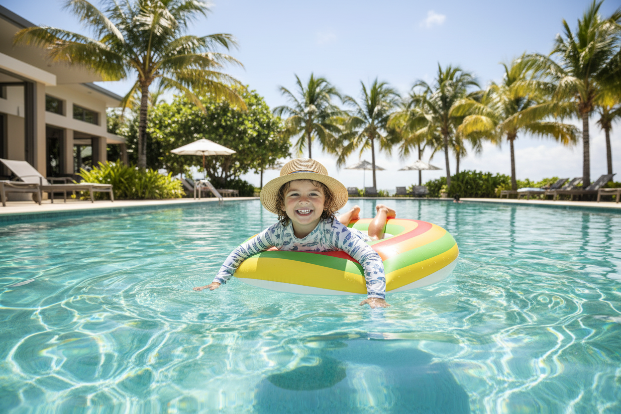 Tropical resort pool