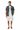 Tropical shirt vacation look with white linen shorts