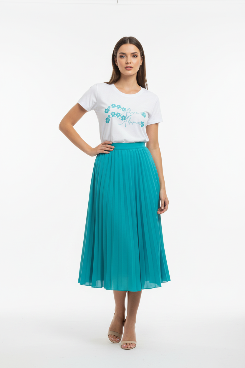 Turquoise Skirt Front