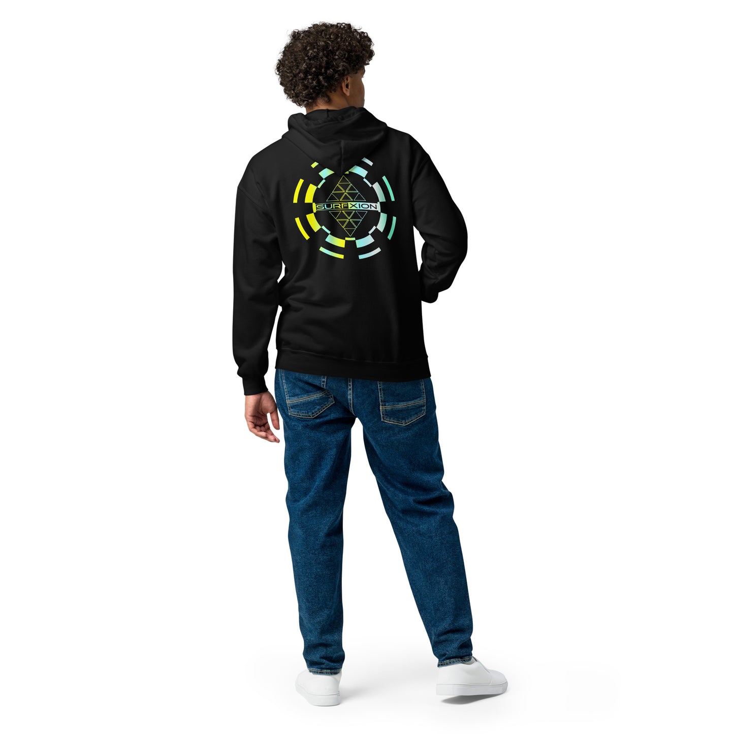 Surfxion-Wheel of waves zip hoodie