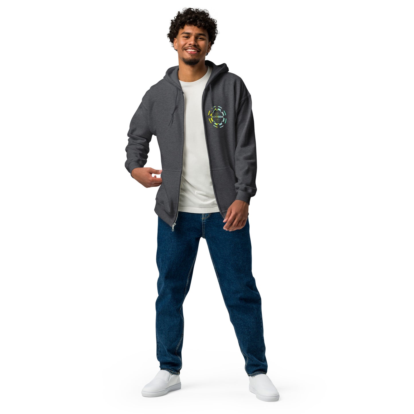 Surfxion-Wheel of waves zip hoodie