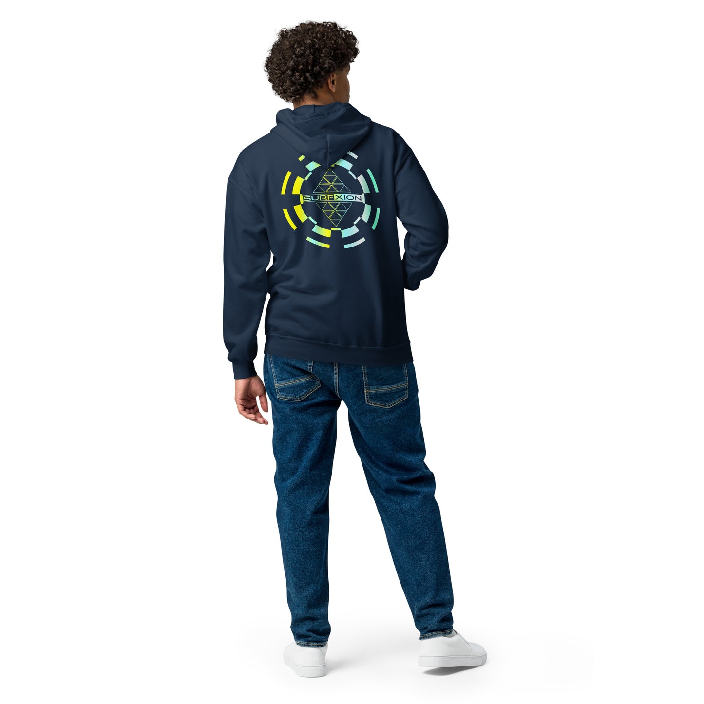 Surfxion-Wheel of waves zip hoodie