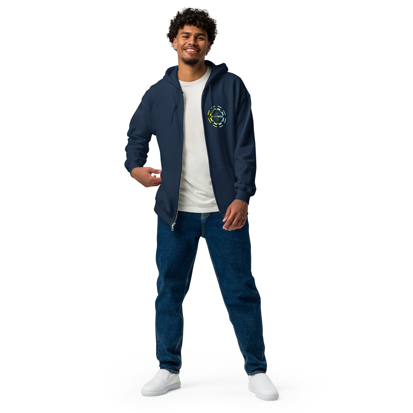 Surfxion-Wheel of waves zip hoodie