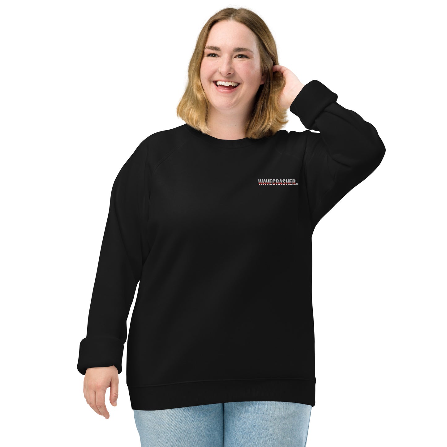 WaveCrasher Unisex organic raglan sweatshirt