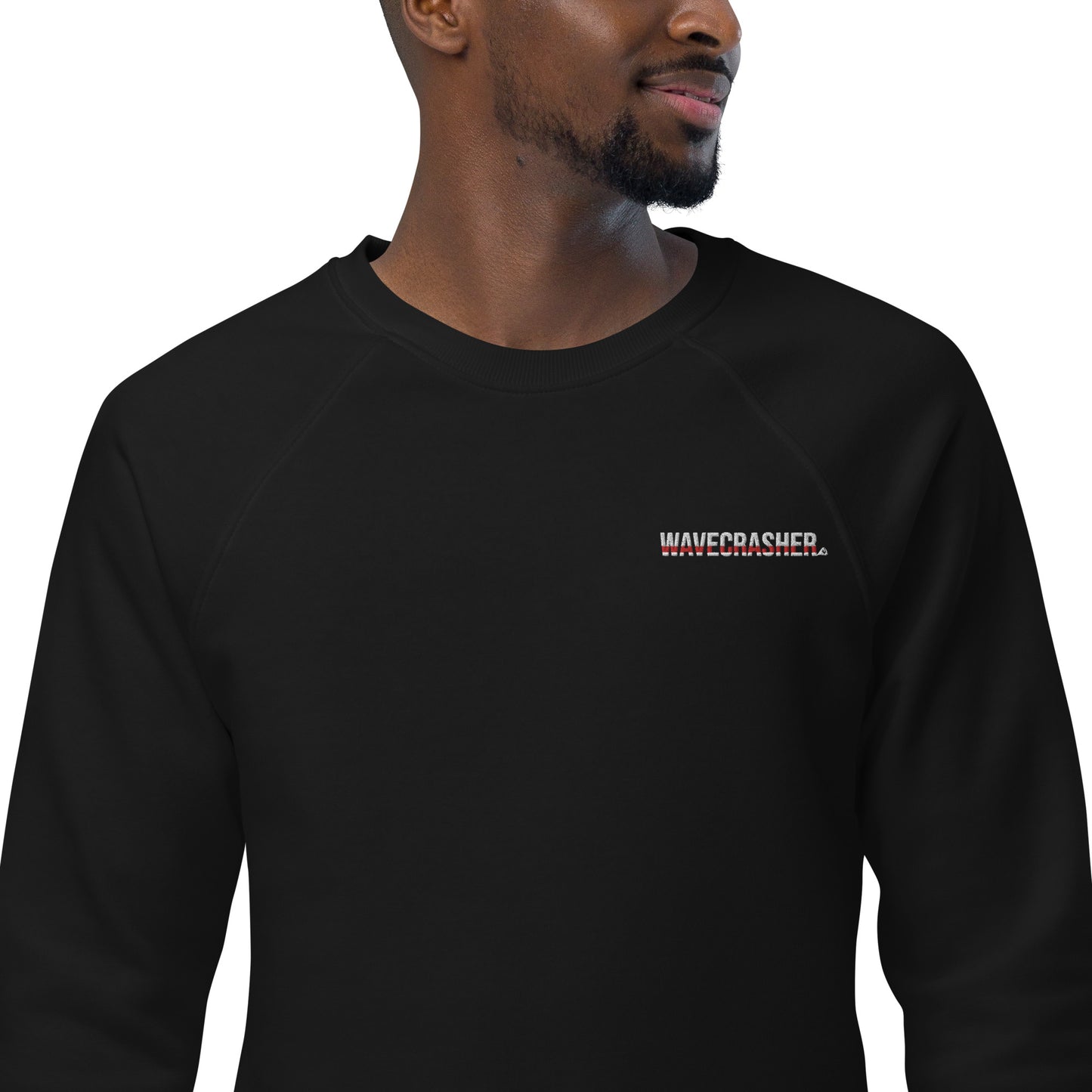 WaveCrasher Unisex organic raglan sweatshirt