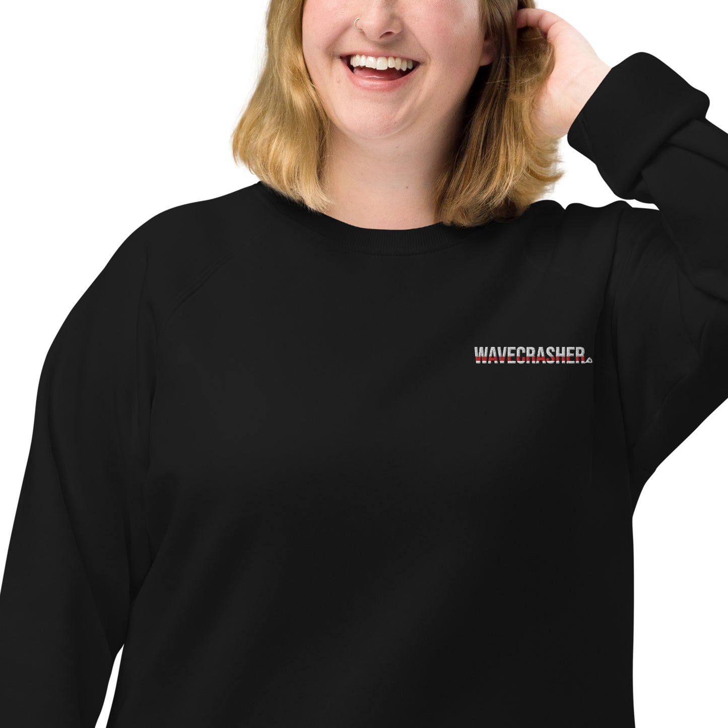 WaveCrasher Unisex organic raglan sweatshirt