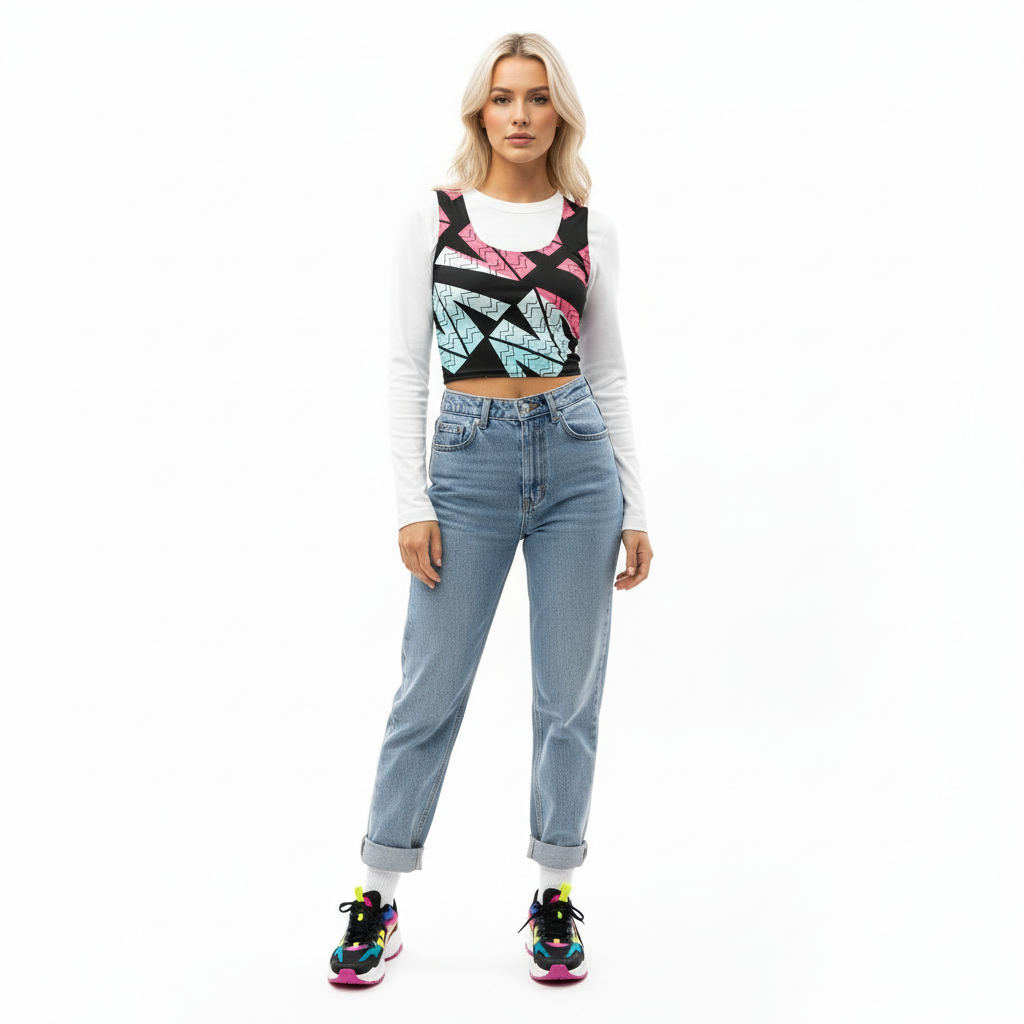 Vocise Crop Top Layered