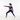 White athlete with dark hair in yoga pose