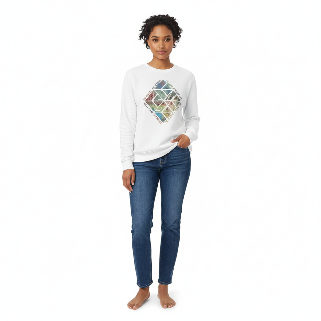 White eco sweatshirt front