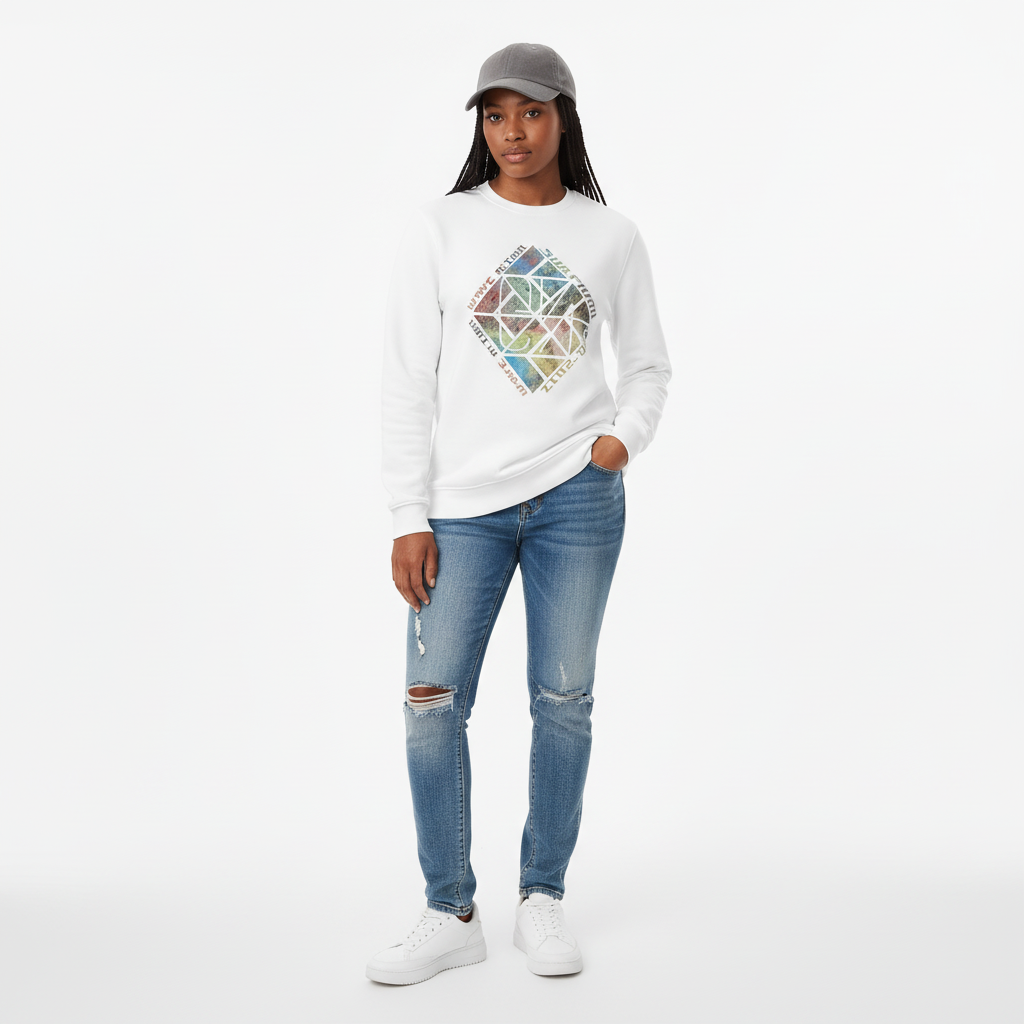 White eco sweatshirt urban