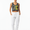 White Joggers Front