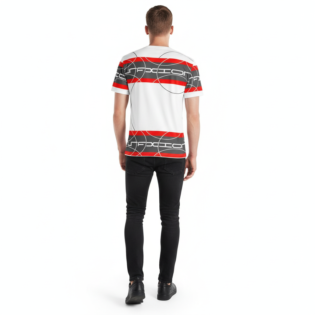 White male model - black jeans back