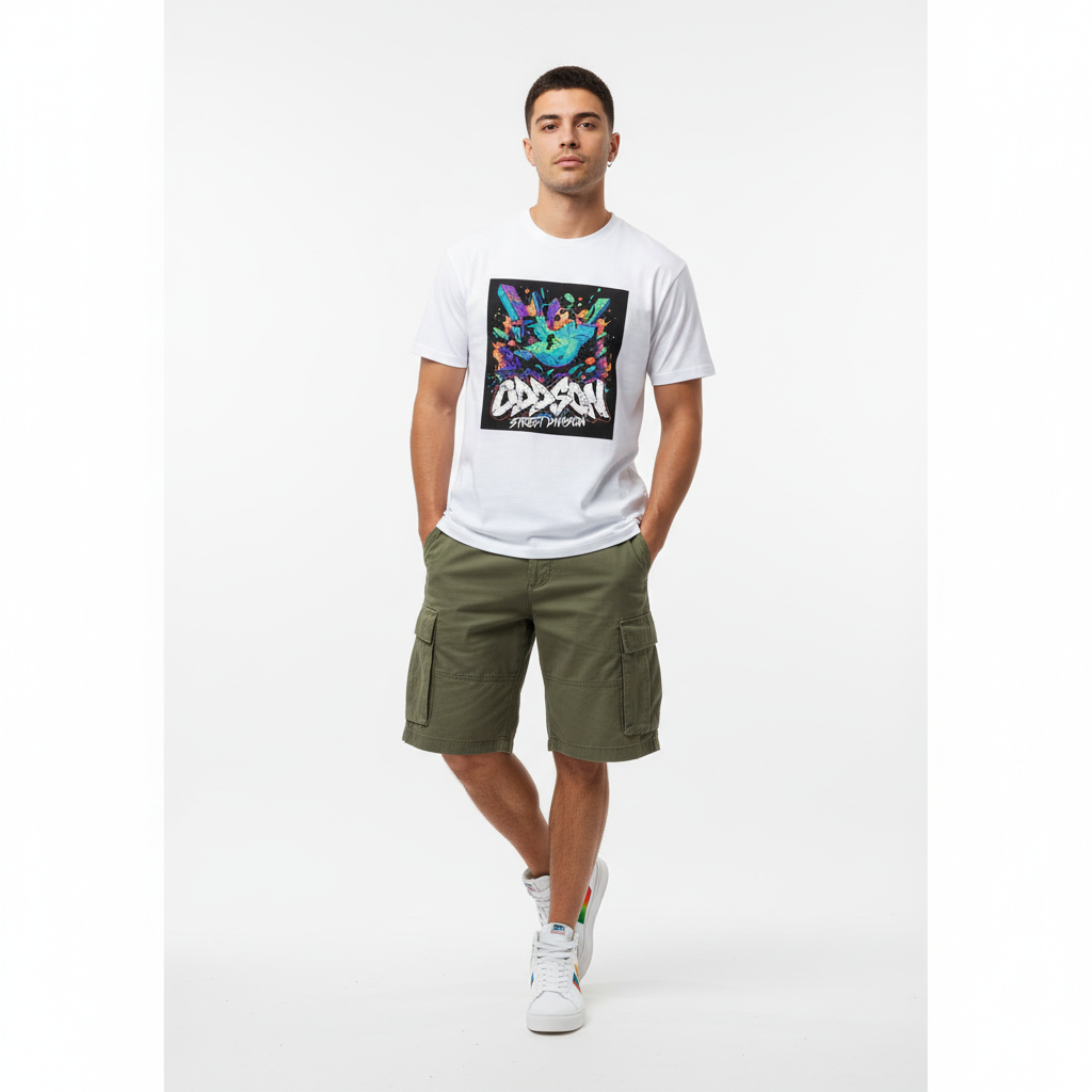 White male summer shorts look
