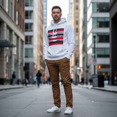 White Oddson Archive Hoodie Urban Look