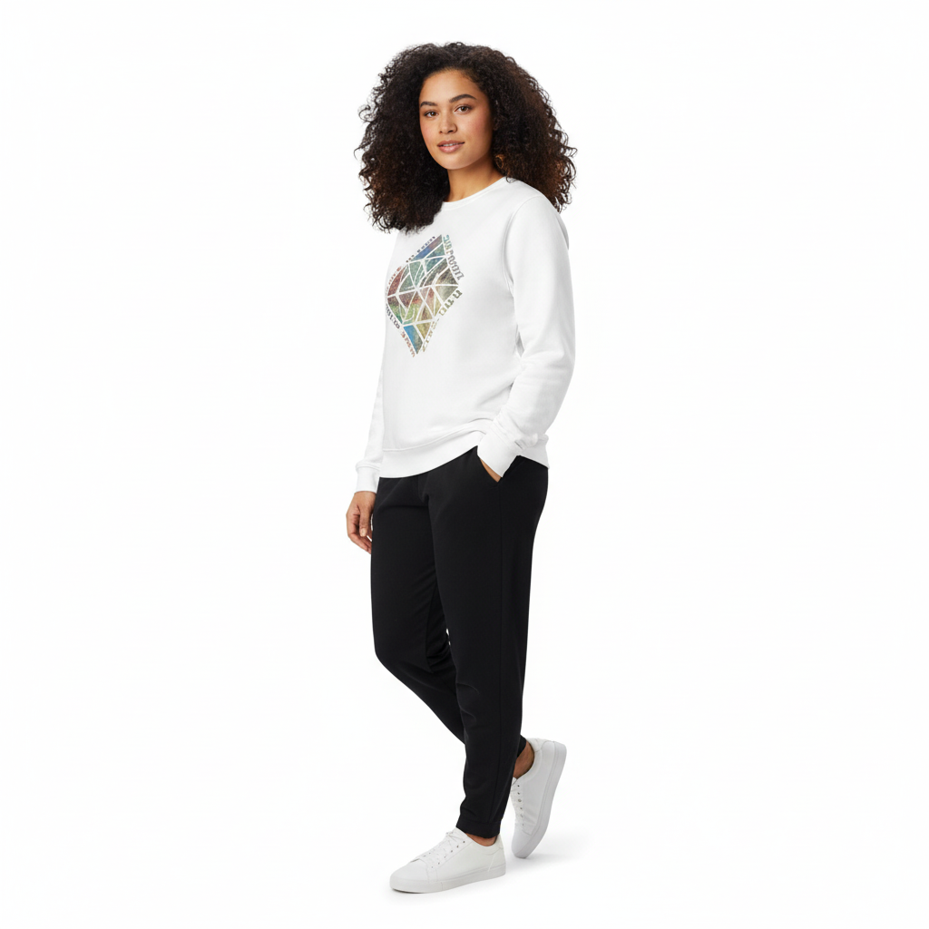 White sweatshirt side