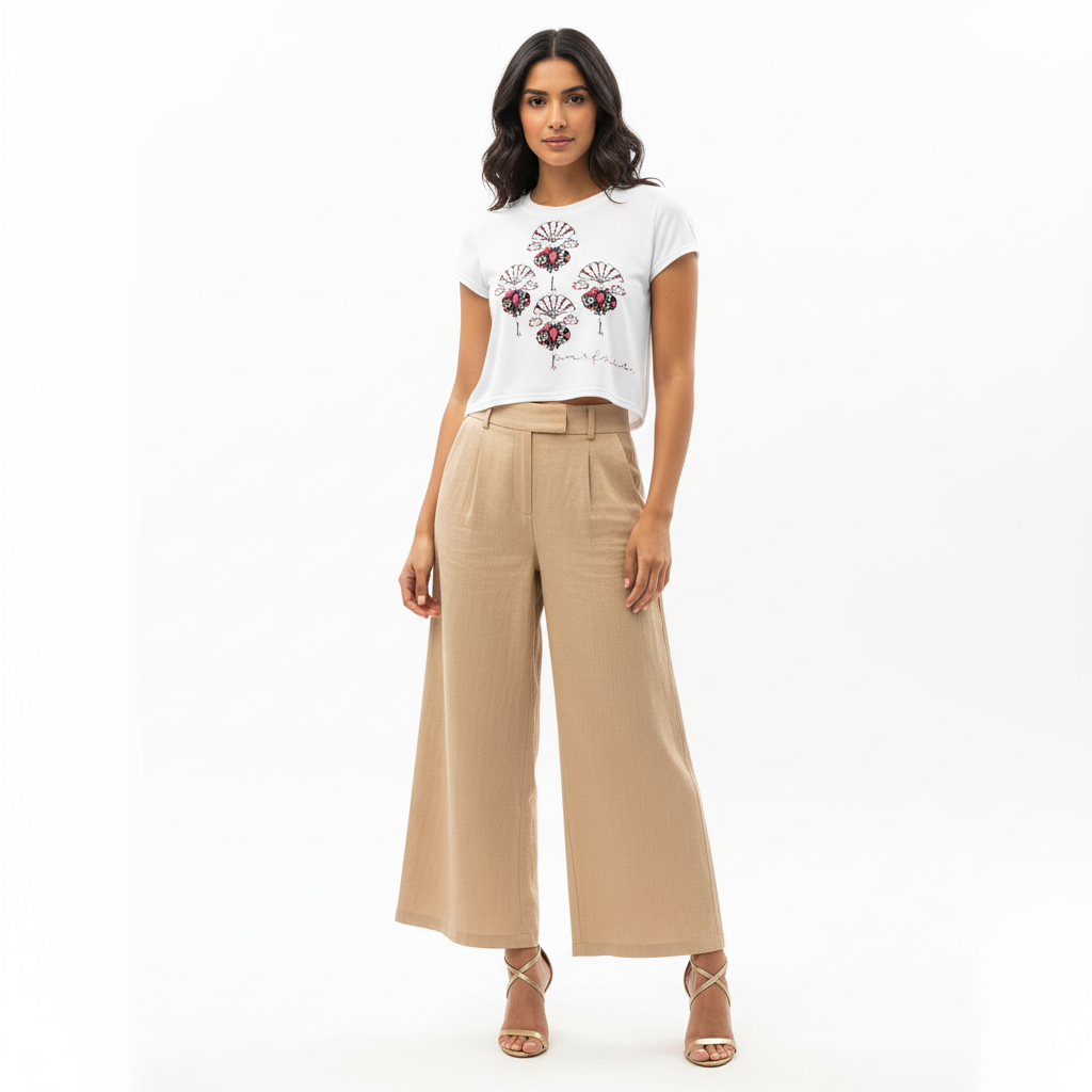 Wide-Leg Trousers & Heels