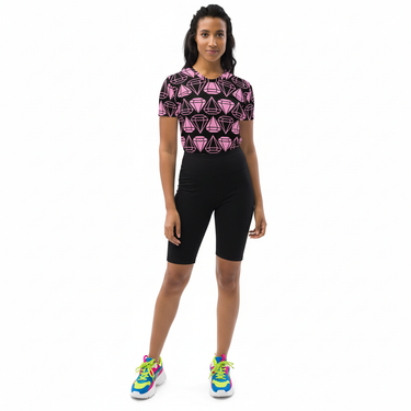 Wild Card Tee with Biker Shorts - White Background