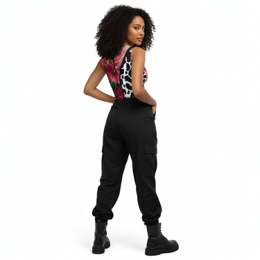 Wild Revolution Crop Top - Mixed-race female model back view