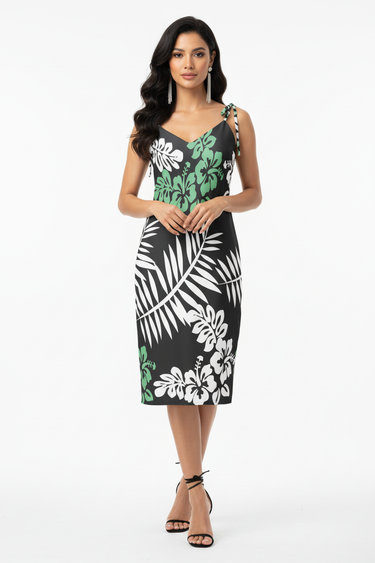 With Drop Earrings and Strappy Heels