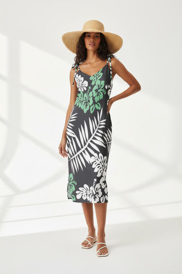 With Hat and Sandals