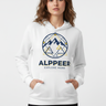 Woman in white hoodie