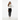 Woman in white sweatshirt with leggings