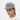 Woman wearing grey snapback, head tilted down