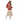 Woman with braided hair in coral watercolor hoodie with beige skirt