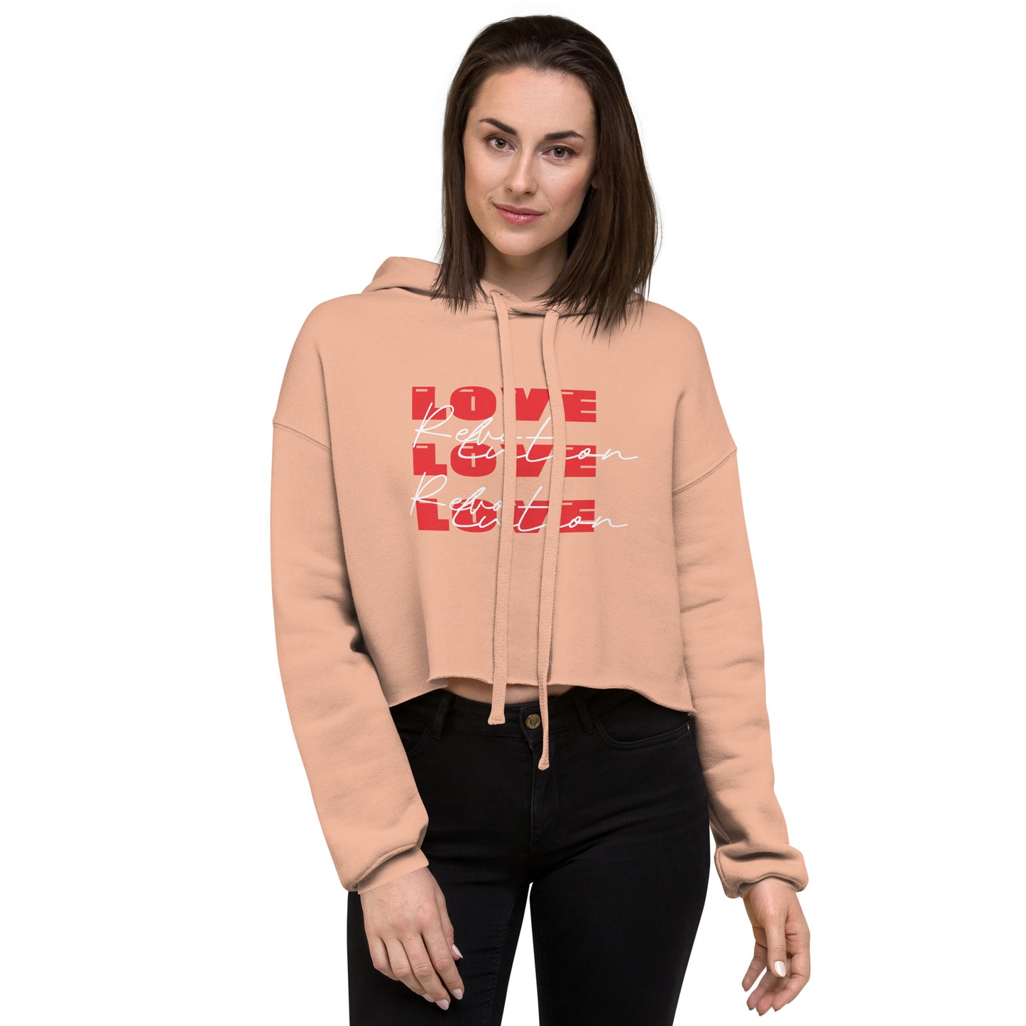 Love Revolution Crop Hoodie