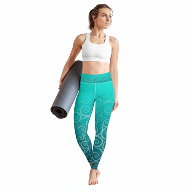Yoga look with mat